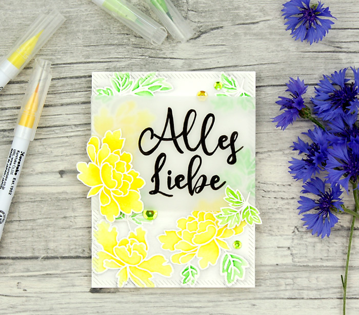 wieesmirgefaellt.de | Sommerblümchen - Summer flowers | Sophisticated script Concord & 9th + Peony Scrolls Altenew