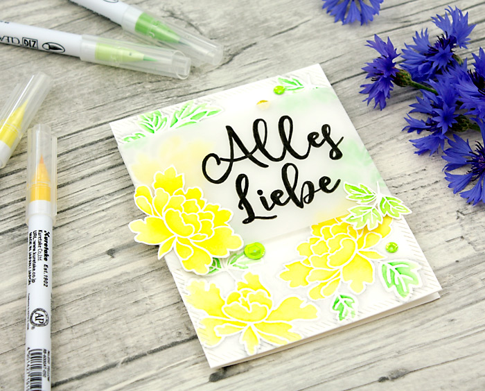 wieesmirgefaellt.de | Sommerblümchen - Summer flowers | Sophisticated script Concord & 9th + Peony Scrolls Altenew