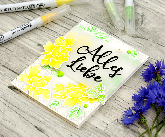 wieesmirgefaellt.de | Sommerblümchen - Summer flowers | Sophisticated script Concord & 9th + Peony Scrolls Altenew