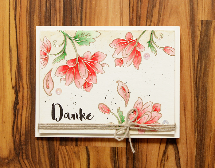 wieesmirgefaellt.de | Blumige Dankeskarten - Flower thank you cards | Mama Elephant Organic Blooms + Altenew Persian Motifs