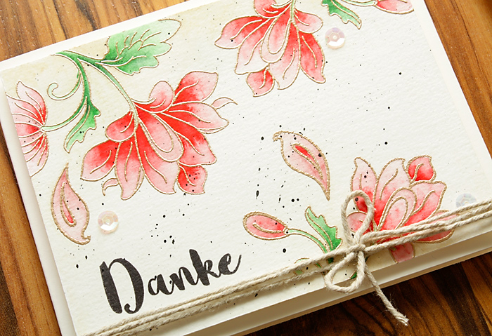 wieesmirgefaellt.de | Blumige Dankeskarten - Flower thank you cards | Mama Elephant Organic Blooms + Altenew Persian Motifs