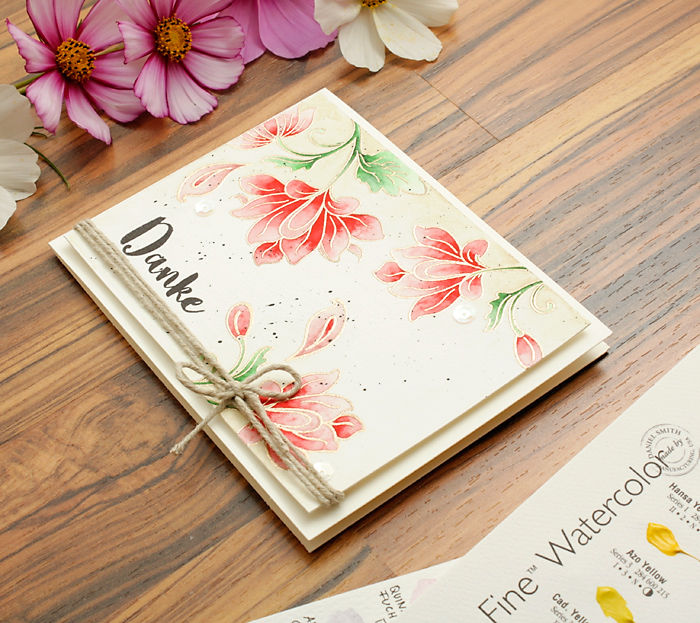wieesmirgefaellt.de | Blumige Dankeskarten - Flower thank you cards | Mama Elephant Organic Blooms + Altenew Persian Motifs